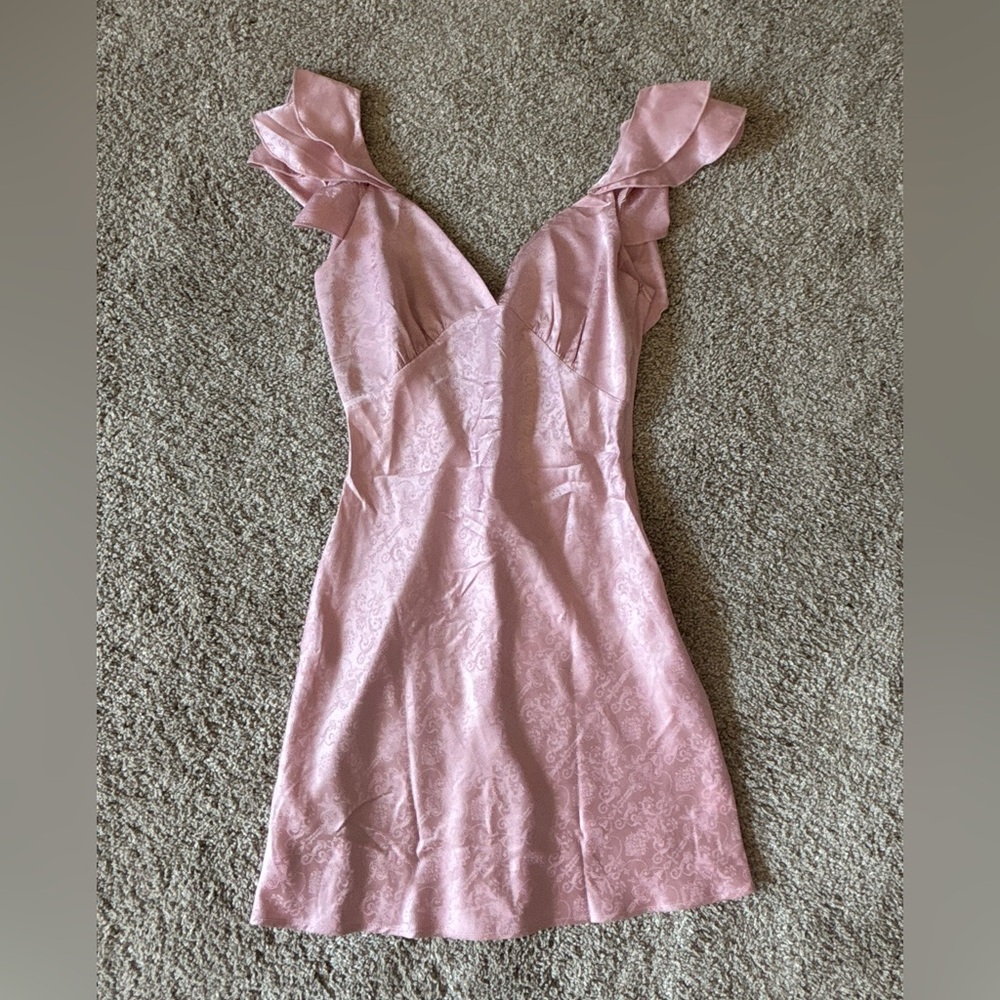 Princess Polly Pink Flutter Sleeve Sheath Dress